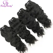 Moda Beleza Cabelo Brasileiro Natural da Onda 4 Pcs Por Lote Cor Natural Preto 8-30 Polegadas Pode Ser Tingido não-Remy Extensões de Cabelo(China)