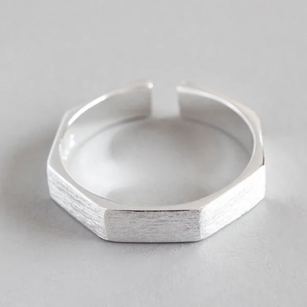 S925 стерлингового серебра модные кокон в Форме Матовая лицевая сторона разъединяющееся кольцо - Цвет камня: Wire drawin