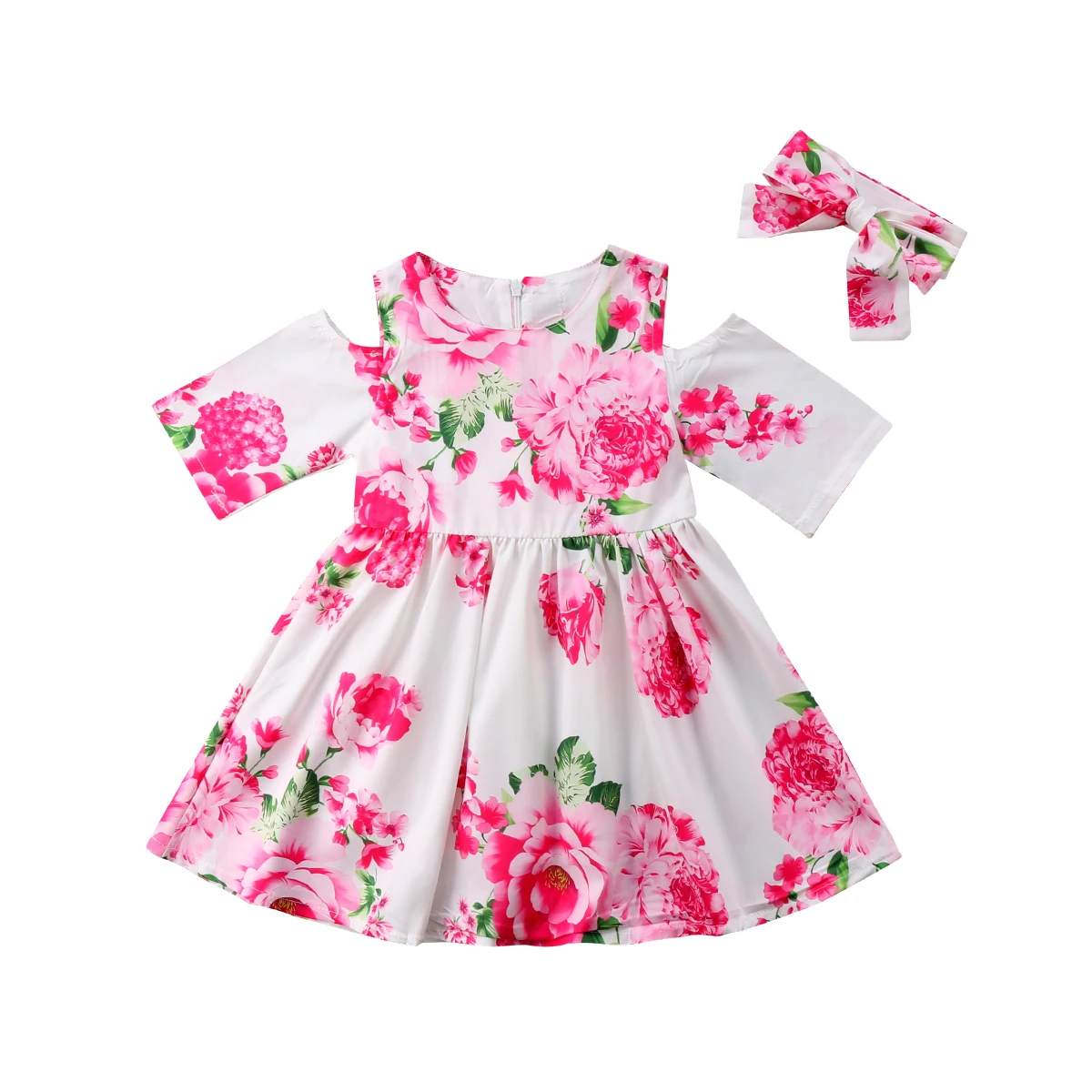 Toddler Kids Baby Girls Summer Casual Flower Dress Party Pageant Dresses Clothes