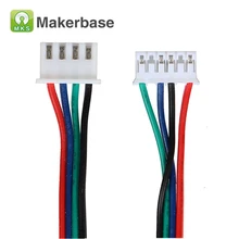 5pcs 3D Printer Parts 1M 4Pin XH2.54 Connector Female-Female RepRap Dupont Wire Cable For Nema17/42 Stepper Motor