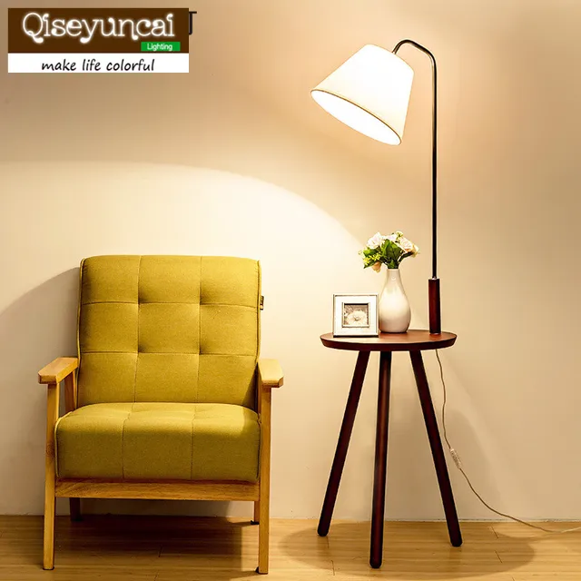 Qiseyuncai Nordic Living Room Wood Floor Lamp: The Perfect Blend of Style and Functionality