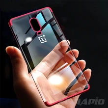 Silicone Case For OnePlus 7 Pro OnePlus7 One Plus 6 6T 7Pro Case Transparent Plating Soft TPU Bumper Case