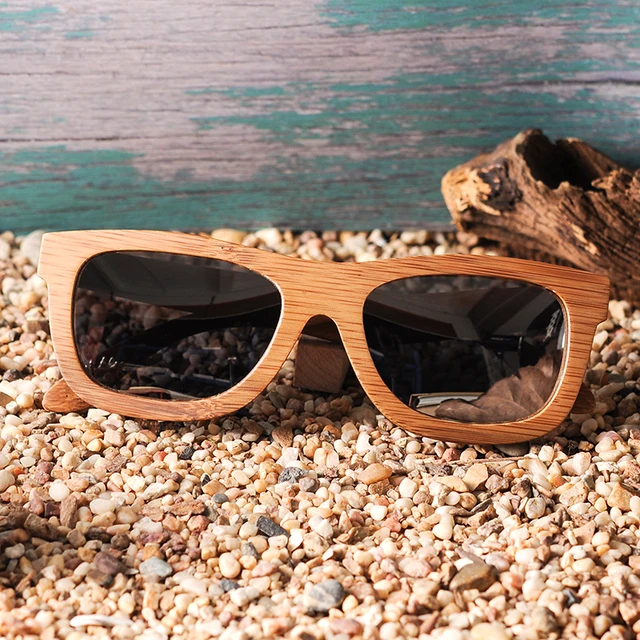 BOBO BIRD Polarized Sunglasses Men Bamboo Frame Glasses Fashion Eyewear With Gift Box oculos de sol masculino BG003