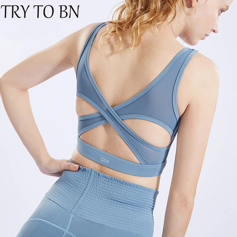 

TRY TO BN Push Up Bra High Elasticity Quick Drying Breathable Brassiere Sexy Slim Fit Women's Underwear Fitness Large Size Bra