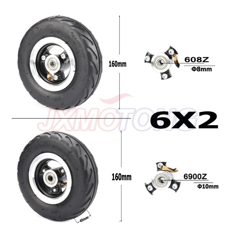 6X2 надувание колеса шины использование " шины сплава концентратор 160 мм пневматические шины электрический скутер F0 пневматические колеса тележки пневматические колеса
