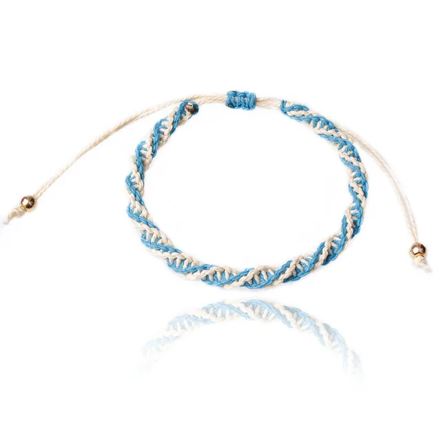 Waterproof Dna Braided Spiral Knot Pull Cord Macrame Wax String Surf Waterproof Dna Braided Spiral Knot Pull Cord Macrame Wax String Surf Bracelet Friendship Men Women
