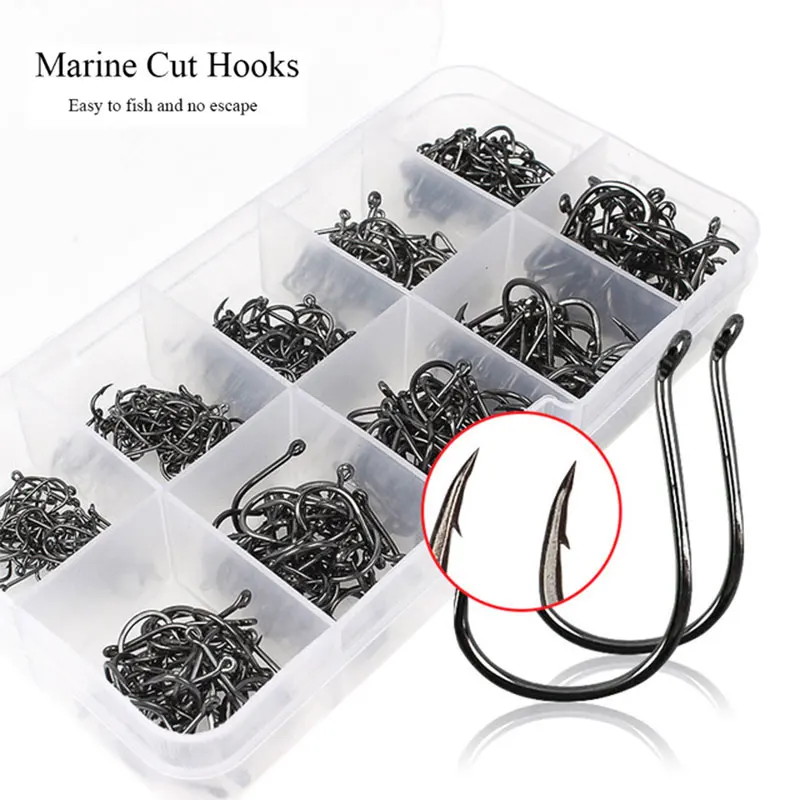 500pcs/Set Hook Sea Fishing Decoy Portable Lure Carbon Steel Durable