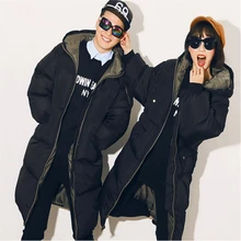 2016 Winter Jacket Women Casual Loose Plus Size Wadded Jacket Cotton Padded Jacket Long Parka Hooded Down Coat D824