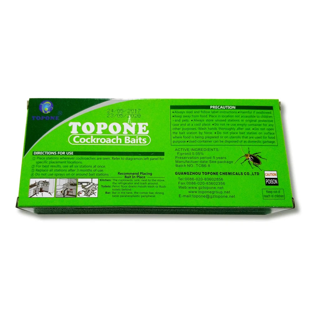 Safe and Efficient to Kill Cockroaches Easy to Temptation Cockroache Bait 6pcs/box Safe and Efficient to Kill Cockroaches Easy to Temptation Cockroache Bait 6pcs/box