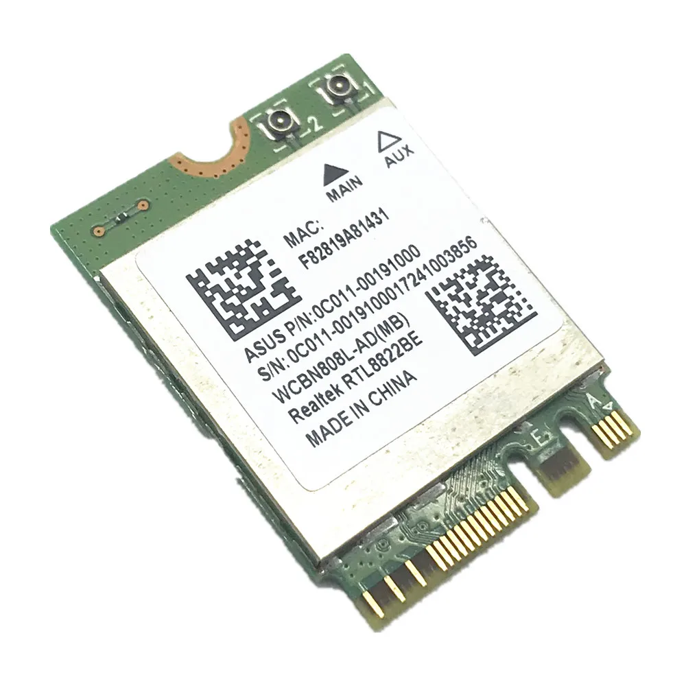 

Realtek RTL8822BE 802.11AC 2.4G/5GHz WiFi Bluetooth 4.1 NGFF Wireless Adapter M.2 WIFI CARD