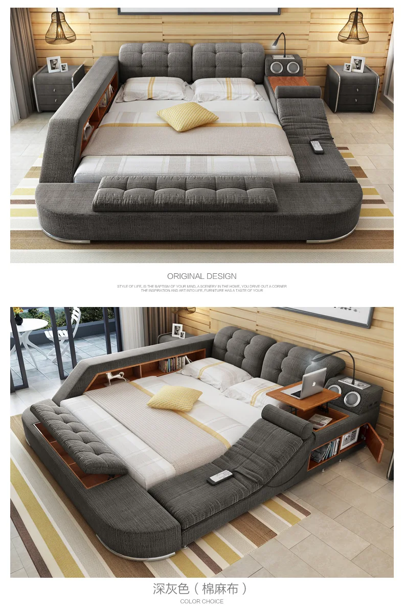 Europe And America Fabric Cloth Bed Mage Modern Soft Beds Home America Fabric Cloth Bed Mage Modern