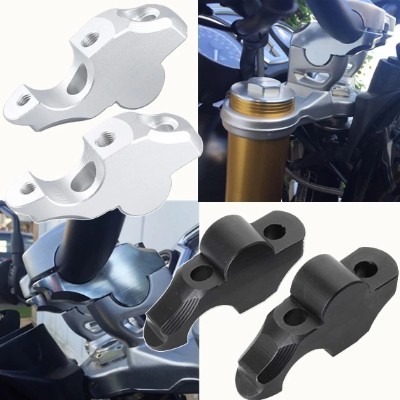 Buy 2pcs Handlebar Risers Bar Clamp Extend Adapter