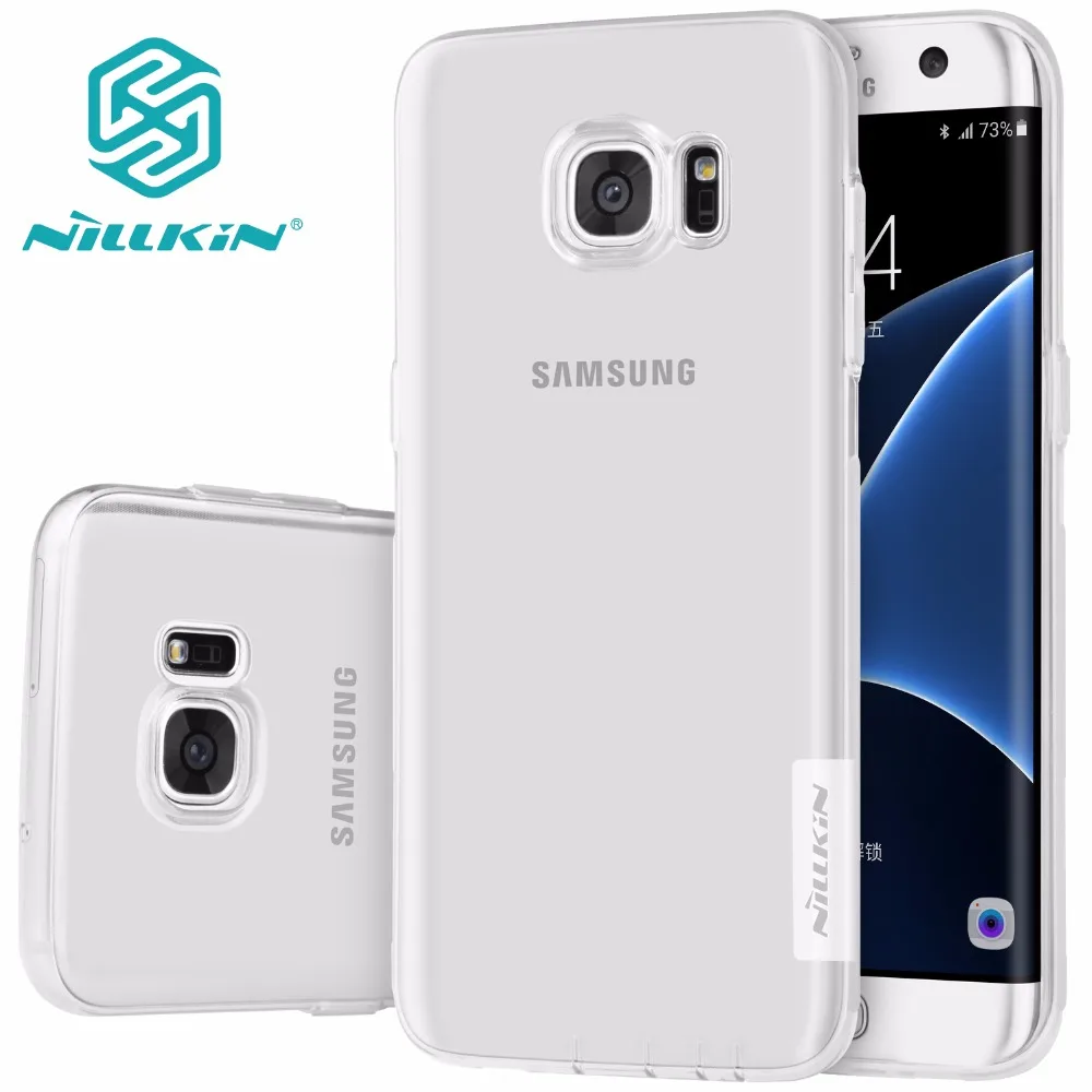 Из ТПУ, прозрачный, мягкий чехол для samsung Galaxy S7 edge, серия NILLKIN Nature, роскошный бренд, в розницу, посылка