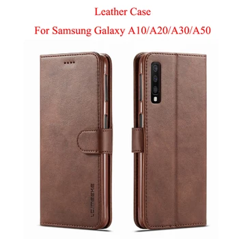 

10pcs/lot Cover Case For Samsung A50 A30 Cases Luxury Magnetic Flip Wallet Vintage Phone Leather Bags For SAMSUNG A20 A10 Coque