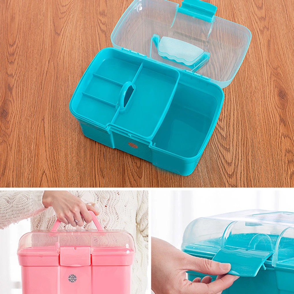 Online Hand gehalten Desktop Storage Box Kunststoff Schere Make Up Organizer Schmuck Nagellack Stift Container Maniküre Werkzeug Fall