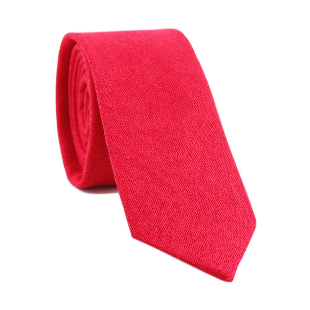 

6cm Narrow Neckties Edition Male Solid Color Ties for Men Hand-tied Casual Ties Spot Wholesale Hand-tied