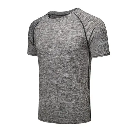 Спортивная футболка мужская летняя дышащая Спортивная футболка с коротким рукавом для бега и фитнеса быстросохнущая футболка круглый воротник против морщин - Цвет: Z22