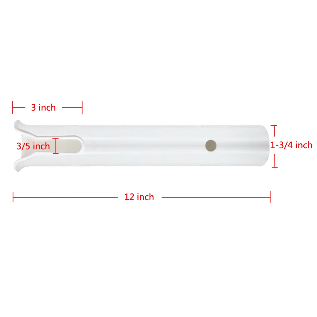  4 Pieces White Plastic Fishing Rod Holder Socket with Screws & Nuts for Marine Kayak Boat Yacht  Fishing Box 