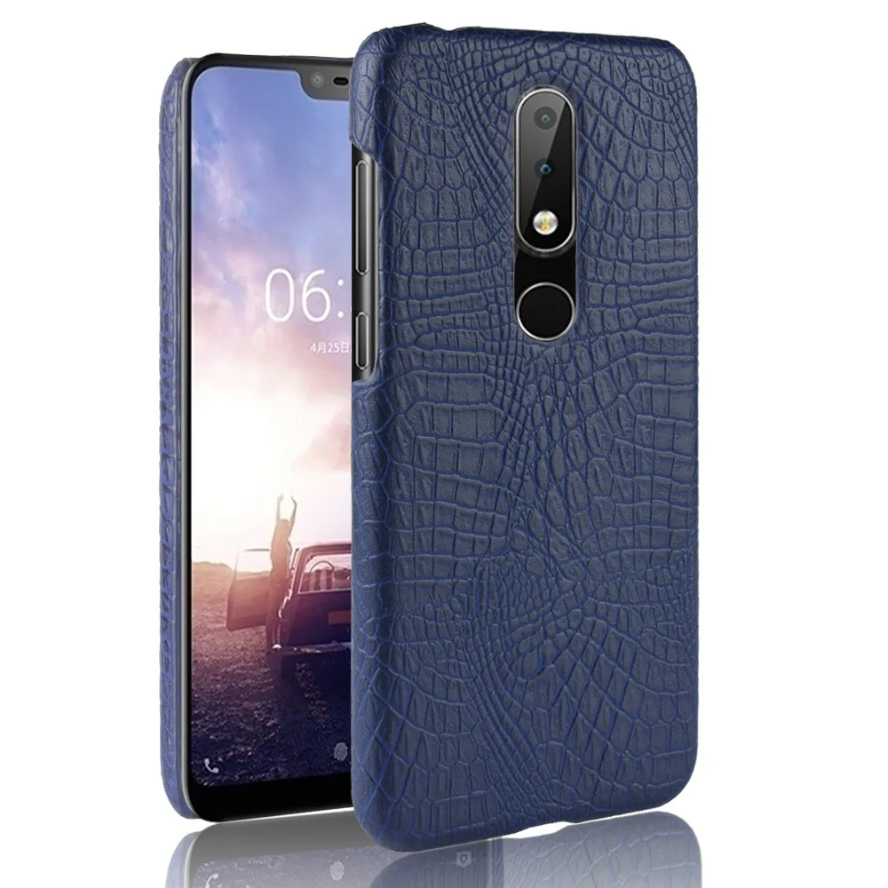 Для Nokia X6 2018 крокодил картина кожи PC Гибридный Жесткий Роскошные протектор для NOKIA
