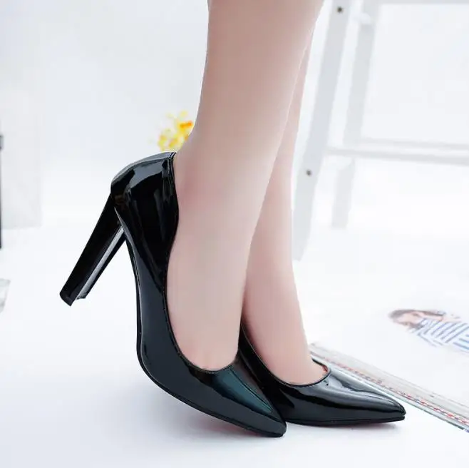 

2018 new Korean version of the pointed super high heel with shallow mouth single shoes women's shoes professional shoes sexy wom