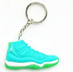 17 цветов, мини Силиконовый Jordan 11 брелок для ключей, сумка, брелок для женщин, мужчин, детей, брелок для ключей, подарки, тапки, держатель для ключей, аксессуары, брелок на ключи в виде обуви - Цвет: Photo Color15