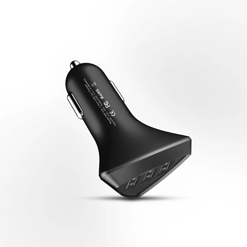 QPLOVE три USB Автомобильное зарядное устройство 4.2A Smart Diversion Супер Совместимость для телефона DVR динамик MP4 12 В 24 в черный зарядное устройство аксессуары