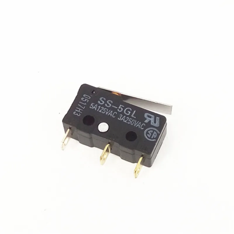 

10pcs/lot Micro switch small travel limit switch 3 feet SS5-GL handle shank SS5GL