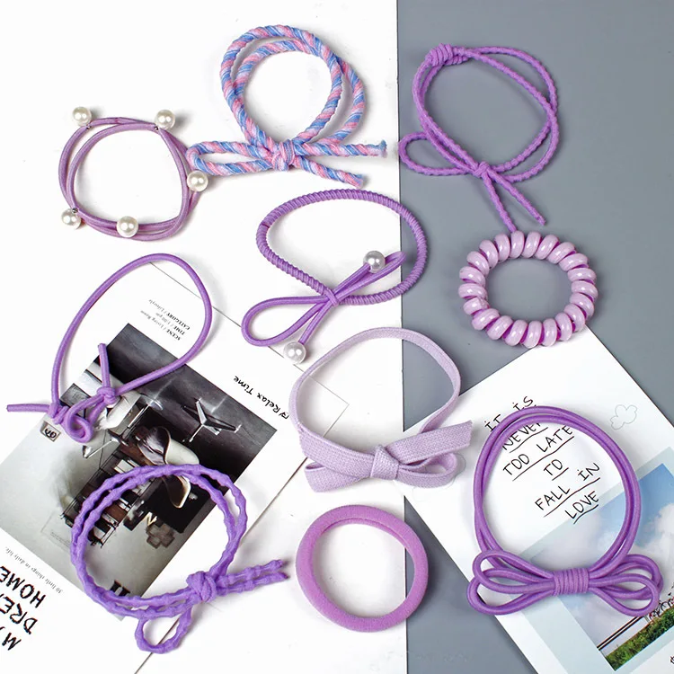 10pcs15pcs20pcssetGirlsHighelasticityseamlesshairpinhairropes