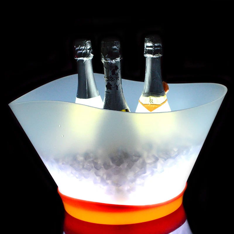 12L супер большой светодиодный ведро для льда Платное шампанское вино охладитель напиток держатель может держать 7 Bott светодиодный Шампанское/13 Bott светодиодный 330 мл Beers