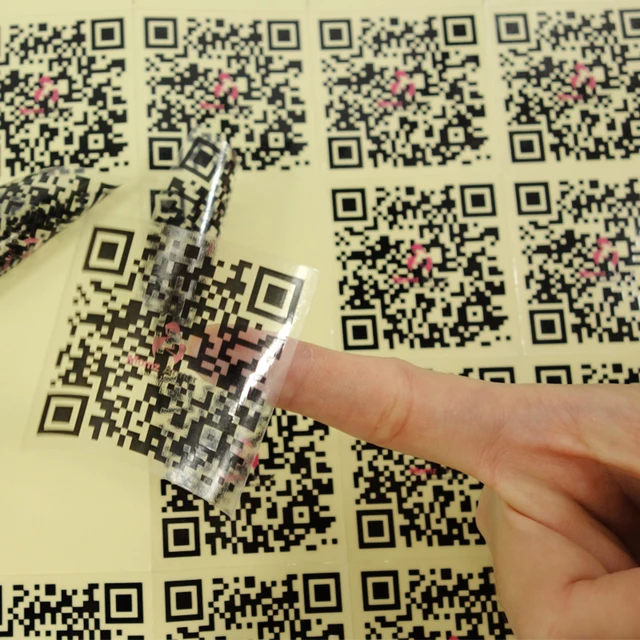 transparent qr code stickers logo printing 2 5cm diameter x1000