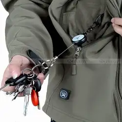 EDC Открытый стальной канат грабитель брелок Тактический Брелок-ретрактор брелок для кемпинга