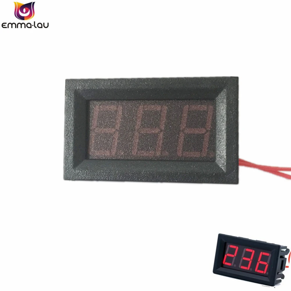 2 Wire 0.56 AC 30V-500V LED Digital Voltmeter Voltage Meter Monitor Tester For 110V 220V 380V 