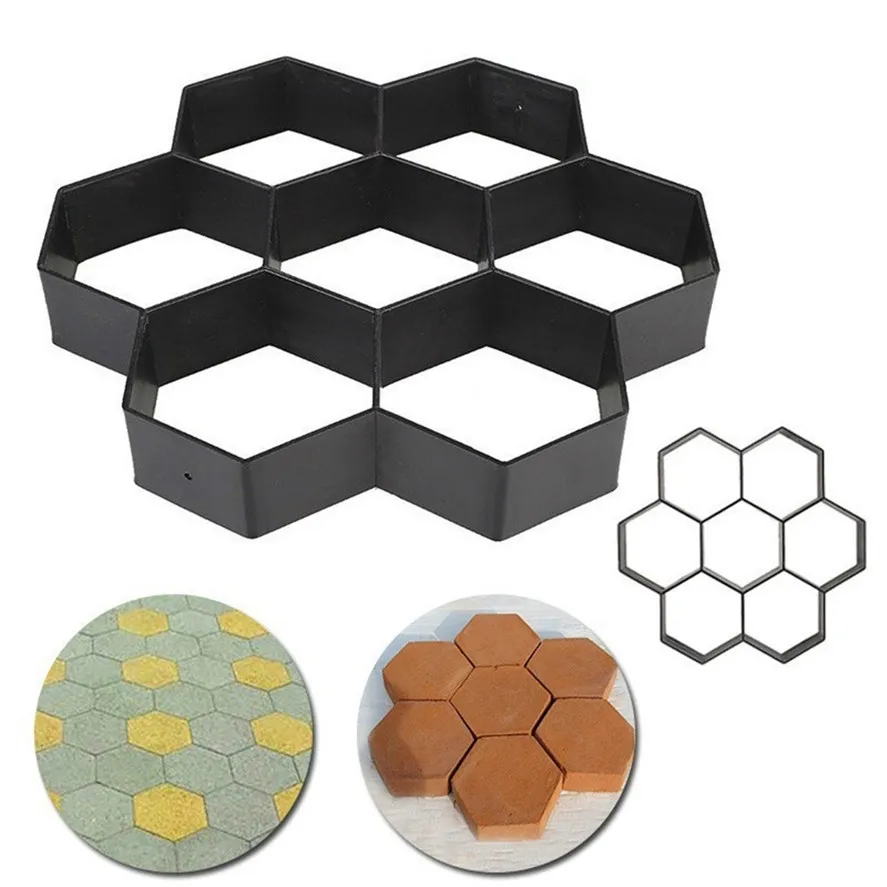 

New DIY Garden Path Maker Mold 1PC Creative Paving Mold Driveway Patio Stepping Stone Pavement Paver Path Maker DIY 0301#30