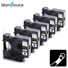 9 мм совместимый с dymo промышленные IND термоусадочные трубки 18053 S0718280 5 шт. кабельная этикетка для производителей этикеток Rhino Pro черный на белом