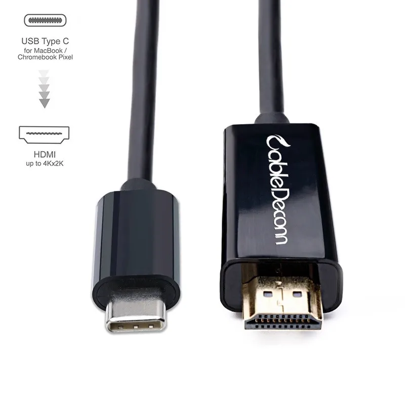 USB C 3 1 Type Thunderbolt Male to HDMI 4K 60HZ Кабель адаптер для Mac book & Laptop Google Chromebook Pixel|hdmi male|to