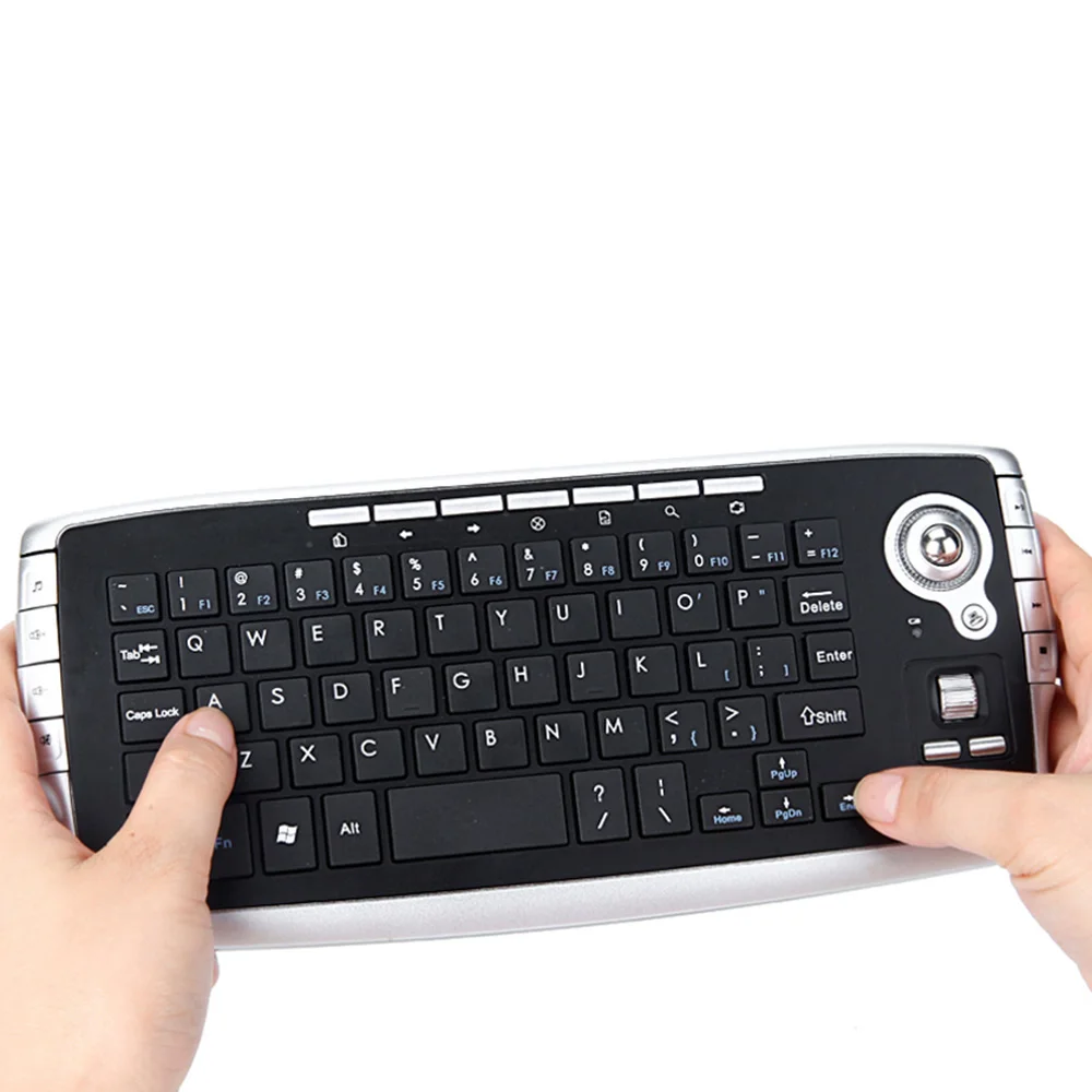 E30 2.4GHz Wireless Keyboard MINI 79 Keys Remote Control with Trackball