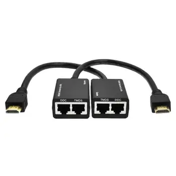 

HDMI Over RJ45 CAT5e CAT6 UTP LAN Ethernet Extender Repeater 1080P 3D to 100ft