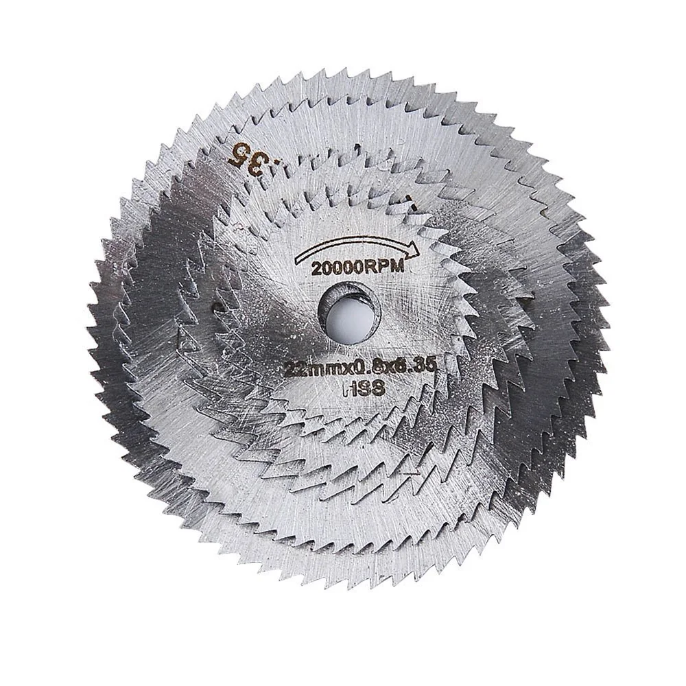 6pcs/set Mini HSS Circular Saw Blade Wood Cutting Discs Drill Mandrel Cutoff Rotary Tool For Dremel Metal Cutter Power Tool Set