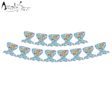 Тематические баннеры русалки Беби Шауэр детский день рождения украшения поставки животных флаг баннер на заказ