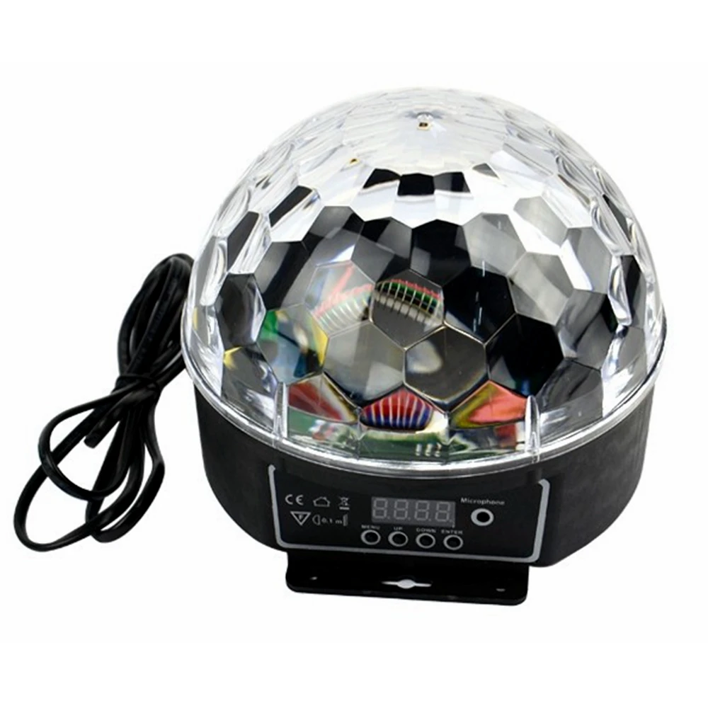 Mini DMX512 LED Party Lights Portable Crystal Magic Ball Home Party