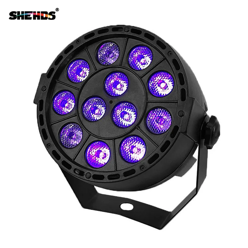 Лучший плоский светодиодный светильник 7X12 Вт/7X18 Вт RGBW Quad Stage Wash DMX512 контроллер DJ оборудование Дискотека ночной клуб шоу - Цвет: 12X3W Violet Black