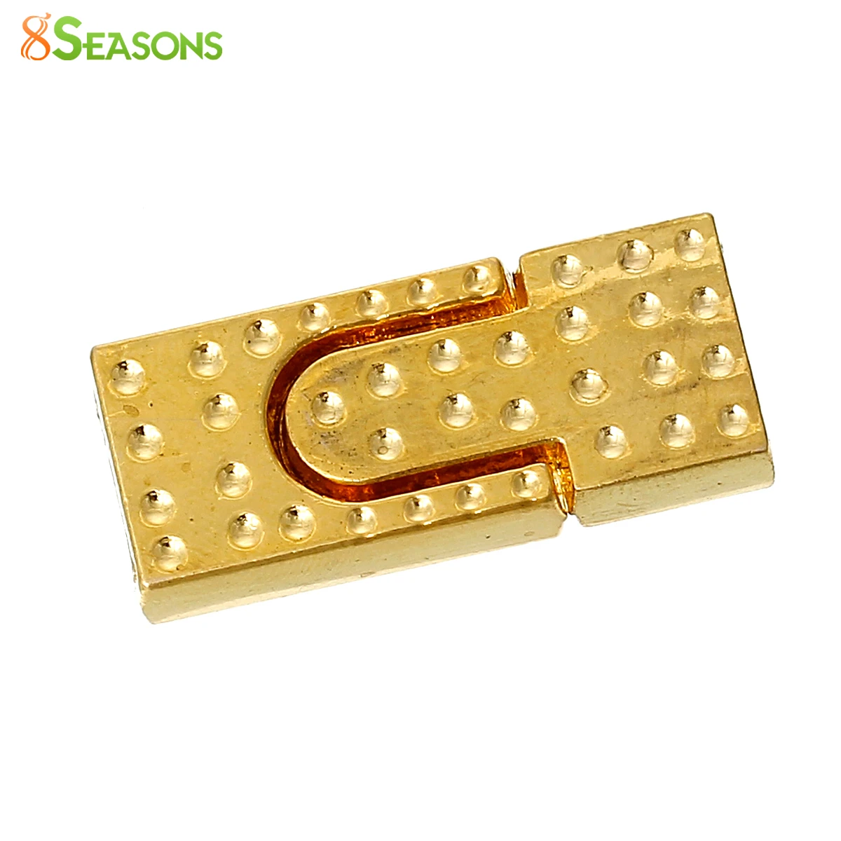 8 ESTACIONES Corchetes Magnéticos Rectángulo de Oro Plateado (Puede