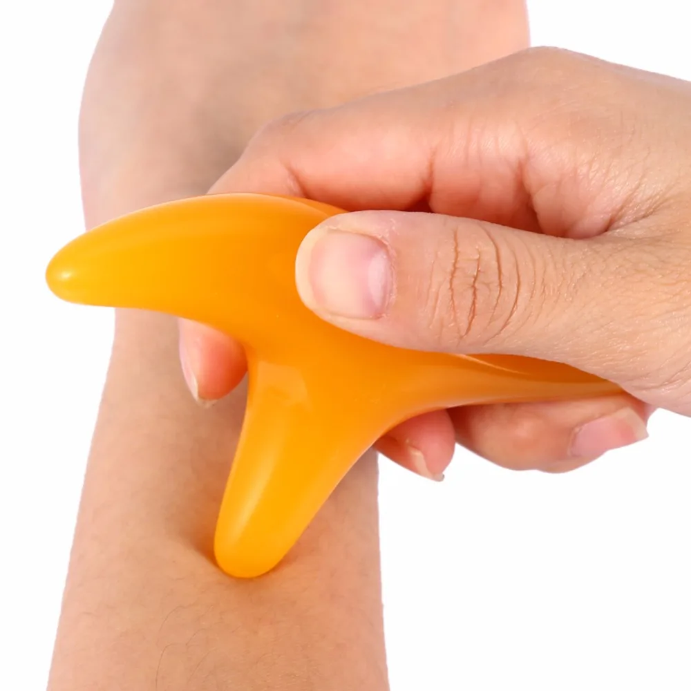 

4 Colors Antistress Scraping Plate Body Foot Acupoint Massager Gua Sha Board Translucent Arm Muscle Relaxation Massager