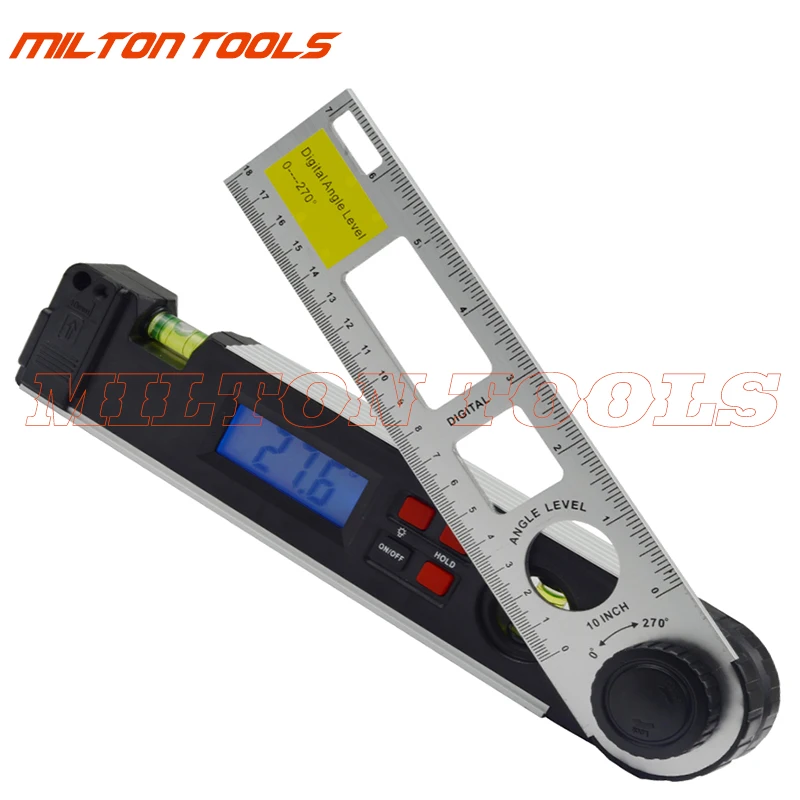 

0-270degree 250mm Digital Angle ruler Finder gauge Multi-Purpose digital Protractor Level Ruler Miltre Spirit Level inclinometer
