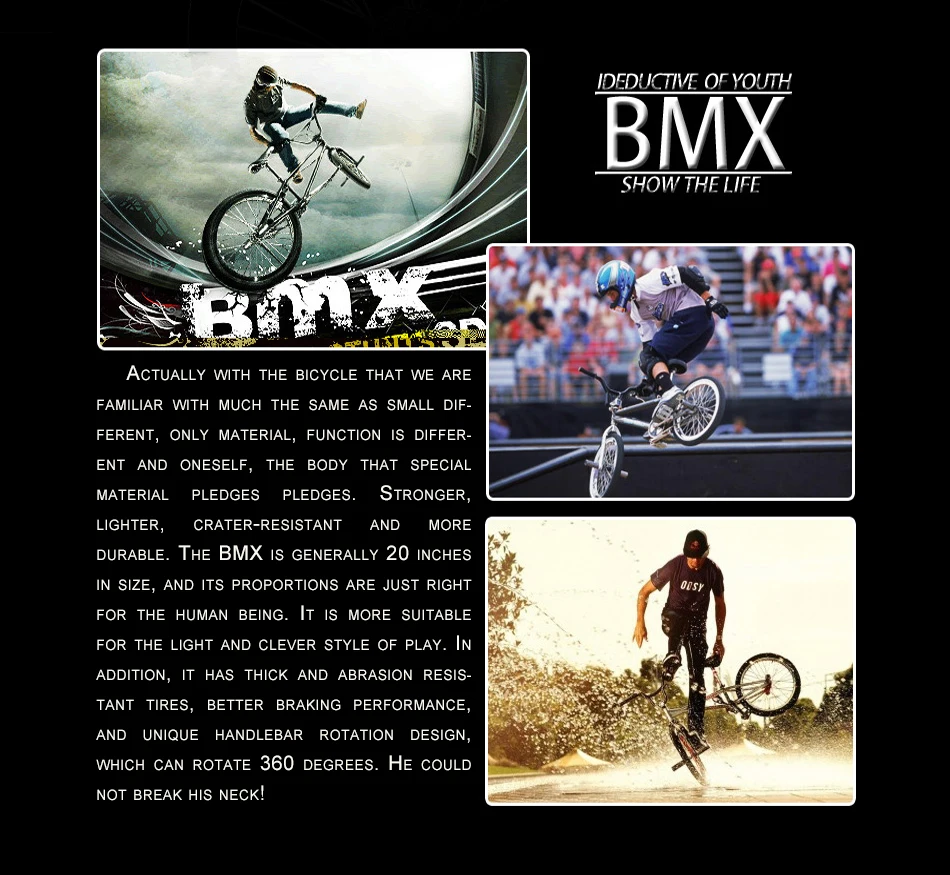 Новые оригинальные 20-дюймовый велосипед BMX шоу совместимый со всеми нарядное небольшой колесный горного велосипеда уличного Велотренажеров велосипедные шлемы экстремальные российский пакет