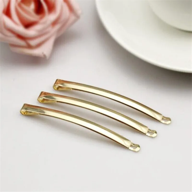 

9cm plated clip steel clip DIY bow hair clip barrette accessories simple
