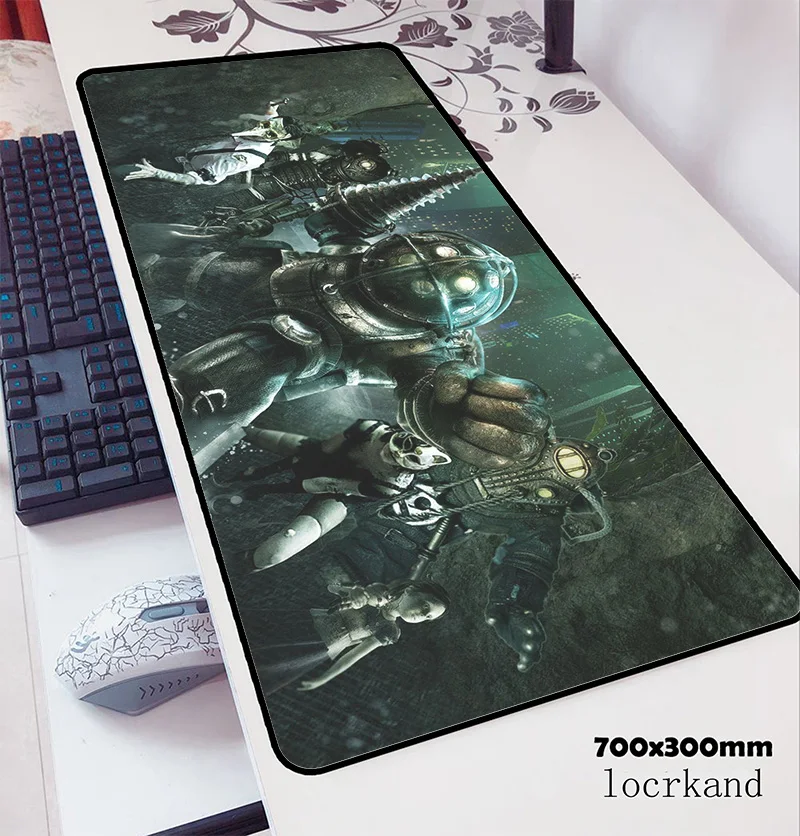  bioshock mouse pad 70x30cm gaming mousepad anime locrkand office notbook desk mat High-end padmouse