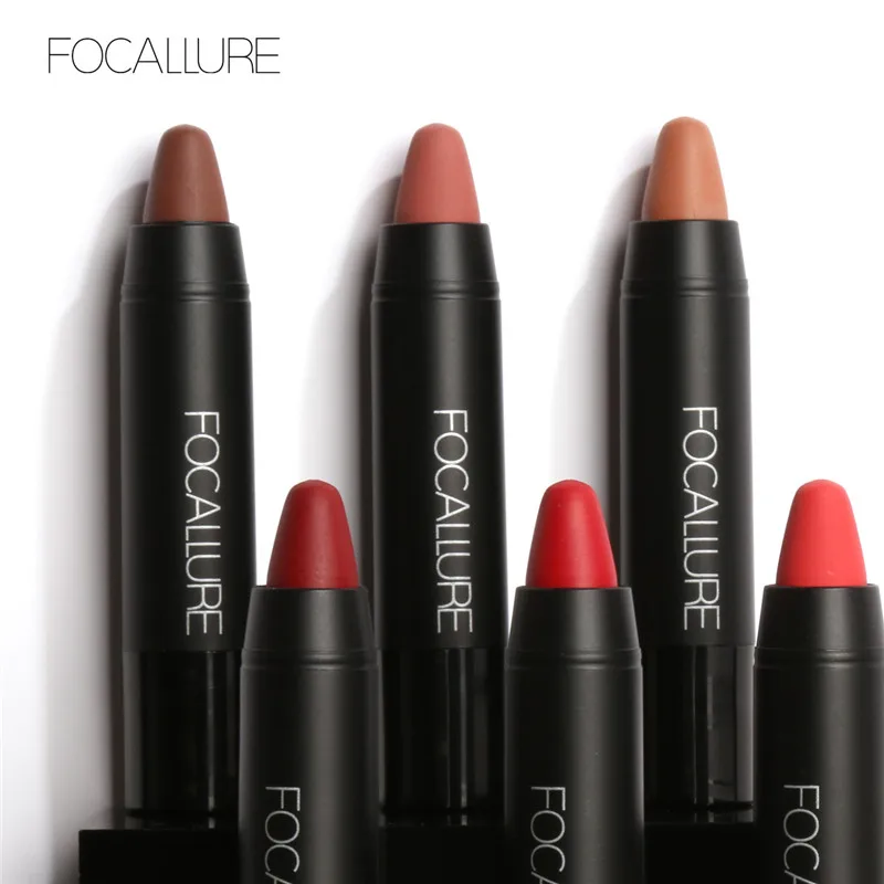 FOCALLURE 12 Colors Long Lasting Waterproof Lip Makeup Stick Sexy Temptation Red Lipstick Matte Color Moisturizer Beauty |