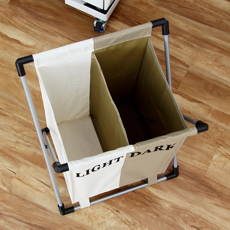 Billige ORZ Fashional Wäsche Korb Faltbare Dicken Oxford Schalung Zwei Grid Lagerung Korb Box Bad Rack Kleidung Veranstalter