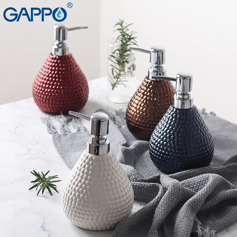 GAPPO liquid soap dispensers Bathroom white Ceramic Emulsion Bottle